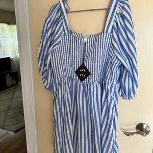 Blue and white Ava and viv dress